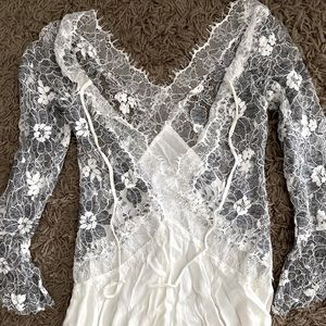 White lace mini dress/ tunic